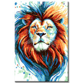 Painting by Numbers Colorful Wildlife Lion
